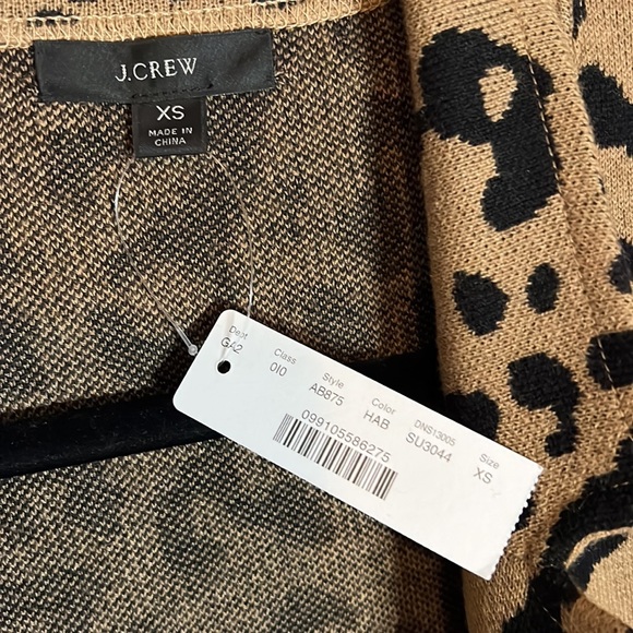 NWT J.Crew Leopard Sweater Blazer size XS - Picture 2 of 6